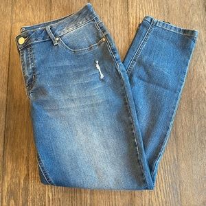 Crown & Ivy Skinny Jeans w/ Zipper & Bow on Ankle